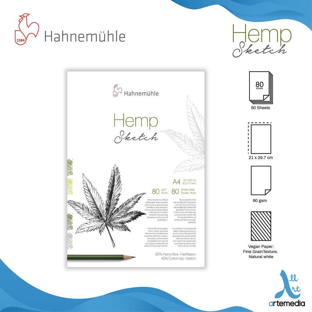 

Gramedia Surabaya - Hahnemuhle Hemp Sketch A4 Drawing Paper Pad
