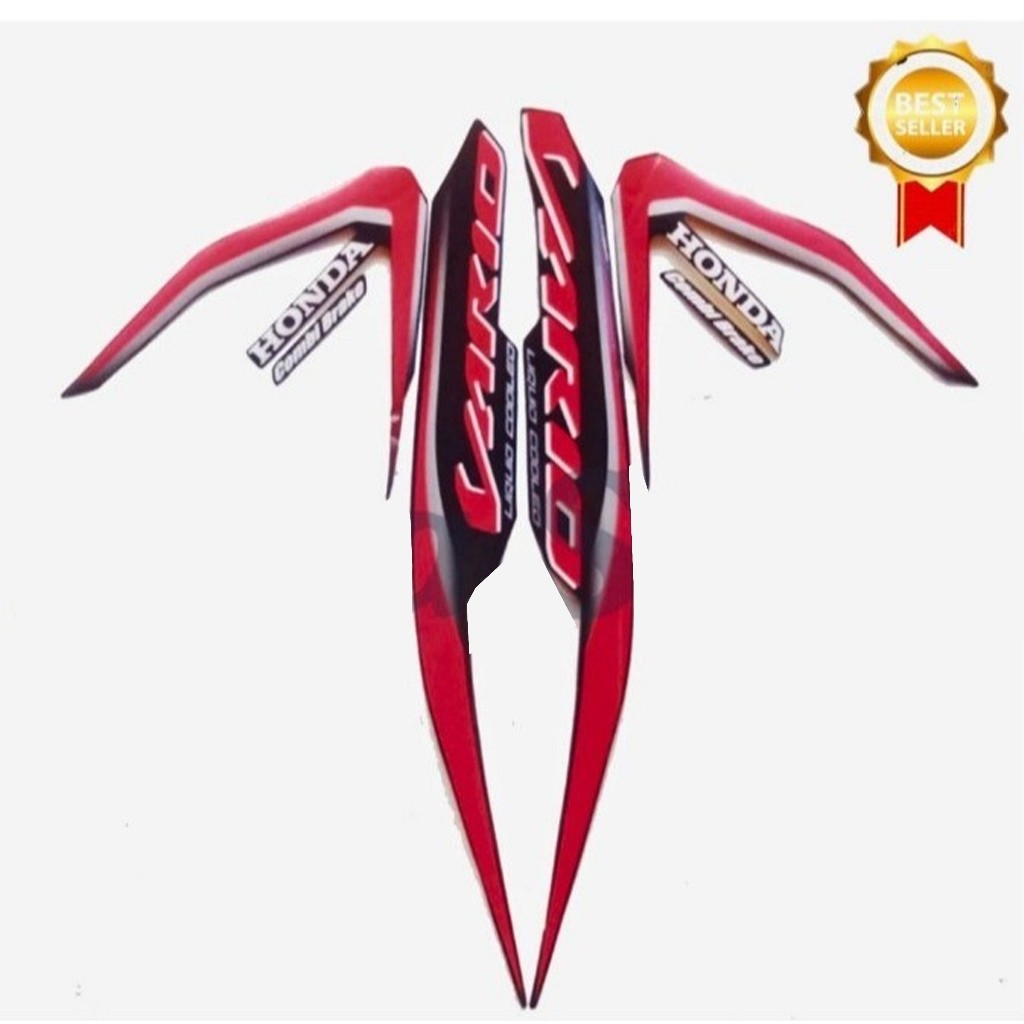 List Body Motor Stiker Sticker Striping Honda Vario 125 2019 Merah Standart Ori Vario 125 2019