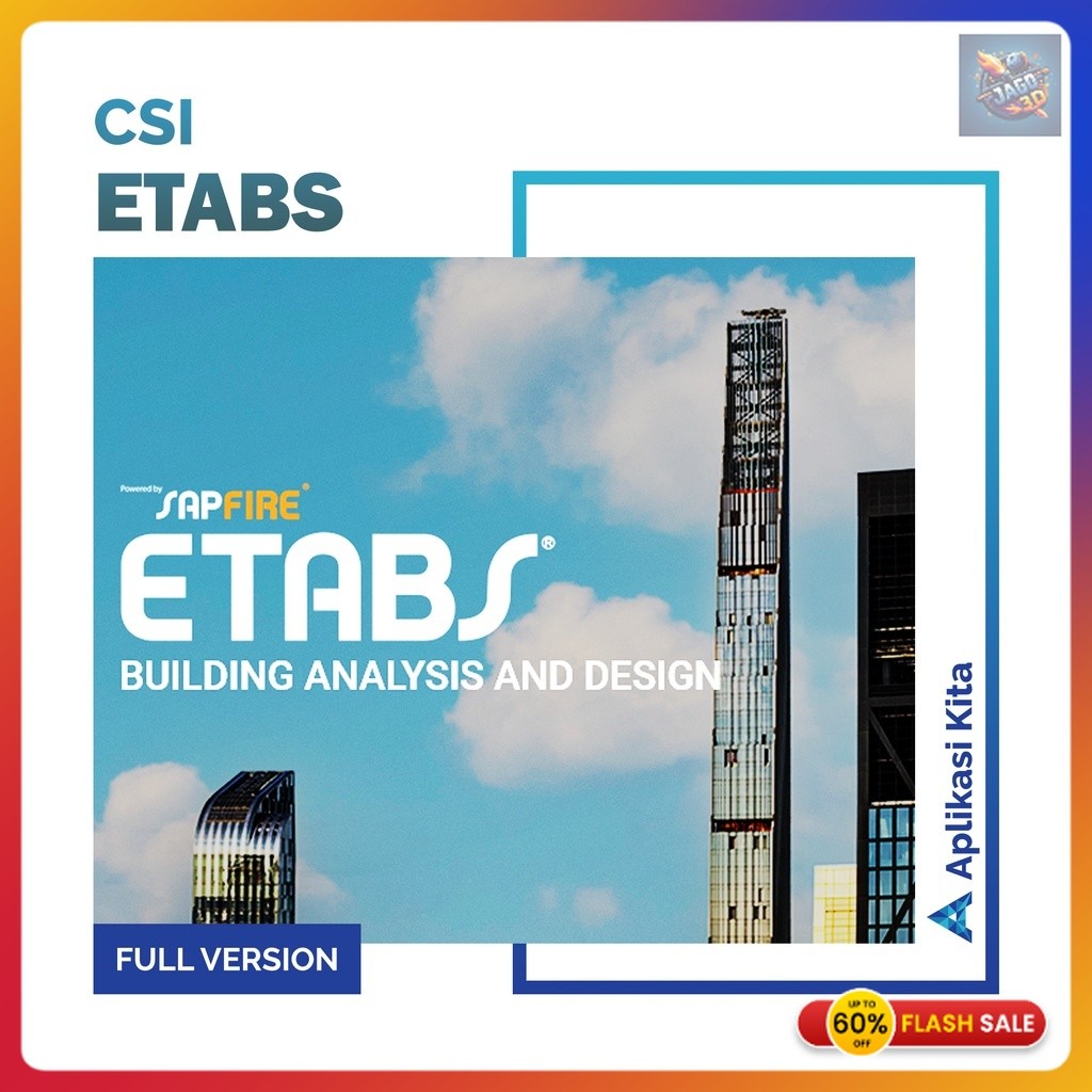 CSI | ETABS v20 | ETABS v18 | ETABS v16 | Full Version - For Windows TERBARU