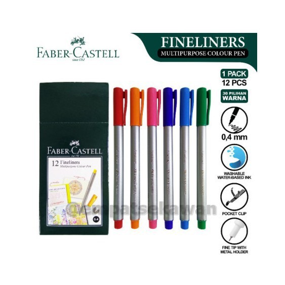 

Faber Castell Fineliner Drawing Pen Marker Tip 0.4 mm SHESB – Satuan