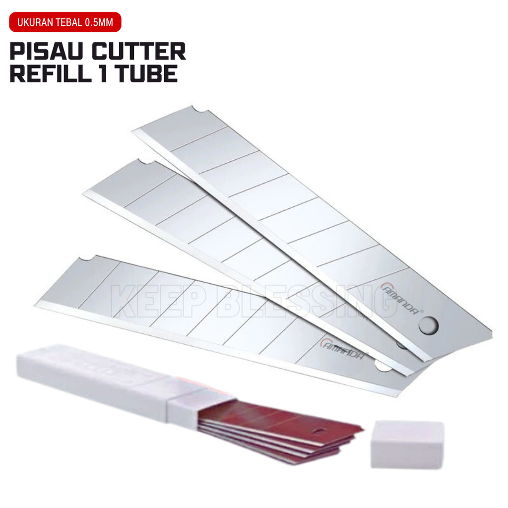 

Pisau Cutter / Refill 1 Tube Isi 5 pcs / Ukuran Besar isi Ulang Kater Super Blade / Duta Gemilang