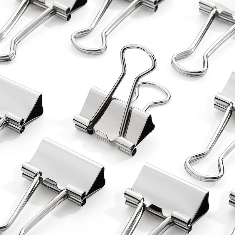 

5-30 Pcs Binder Clips Metal File Paper Clips stainless Paper Clip Clamp 15/19/32/50mm Stationery Clip Office School Supplies