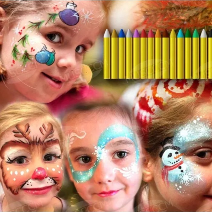 

16 Warna Crayon wajah dan badan Face painting anak make up kid crayon