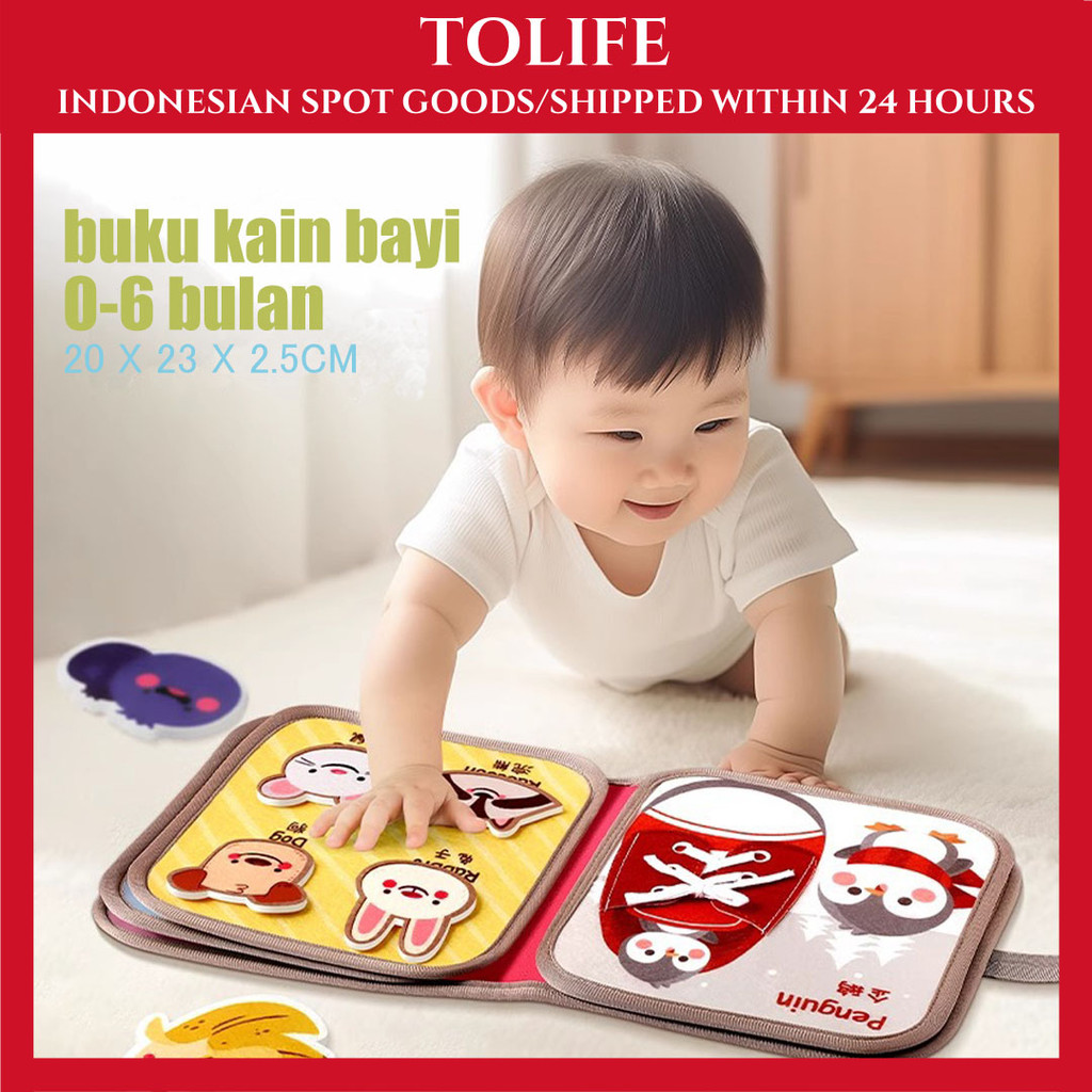 buku kain bayi 0-6 bulan Soft Book Edukasi Bayi Mainan Edukasi Buku Bayi
