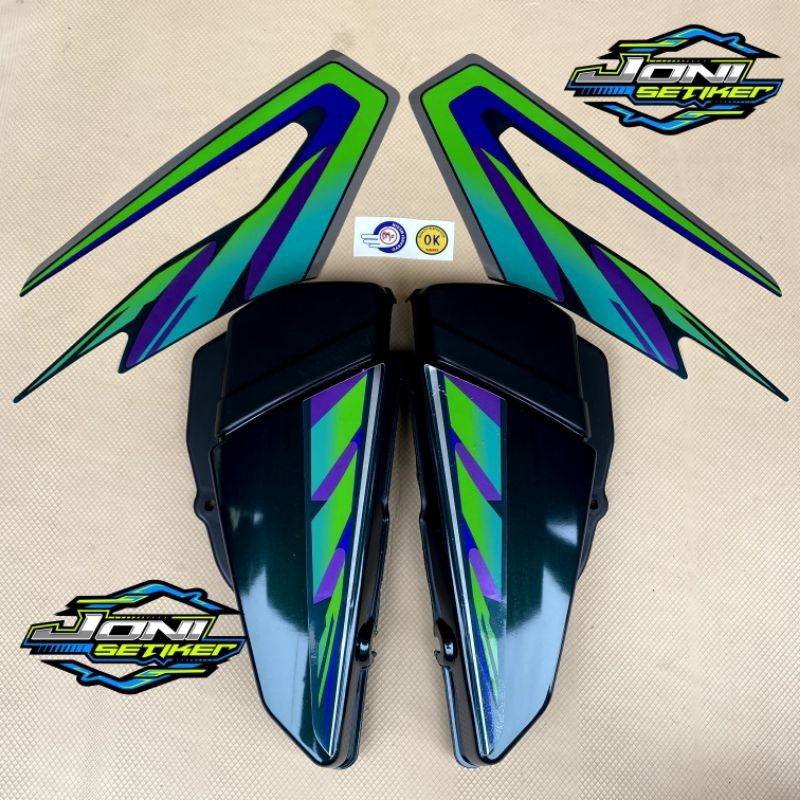 COVER BOK AKI RX KING HIJAU BOTOL FULLSET STRIPING HIJAU 97 TEPONG AKI RX KING HIJAU BOTOL BOK AKI R