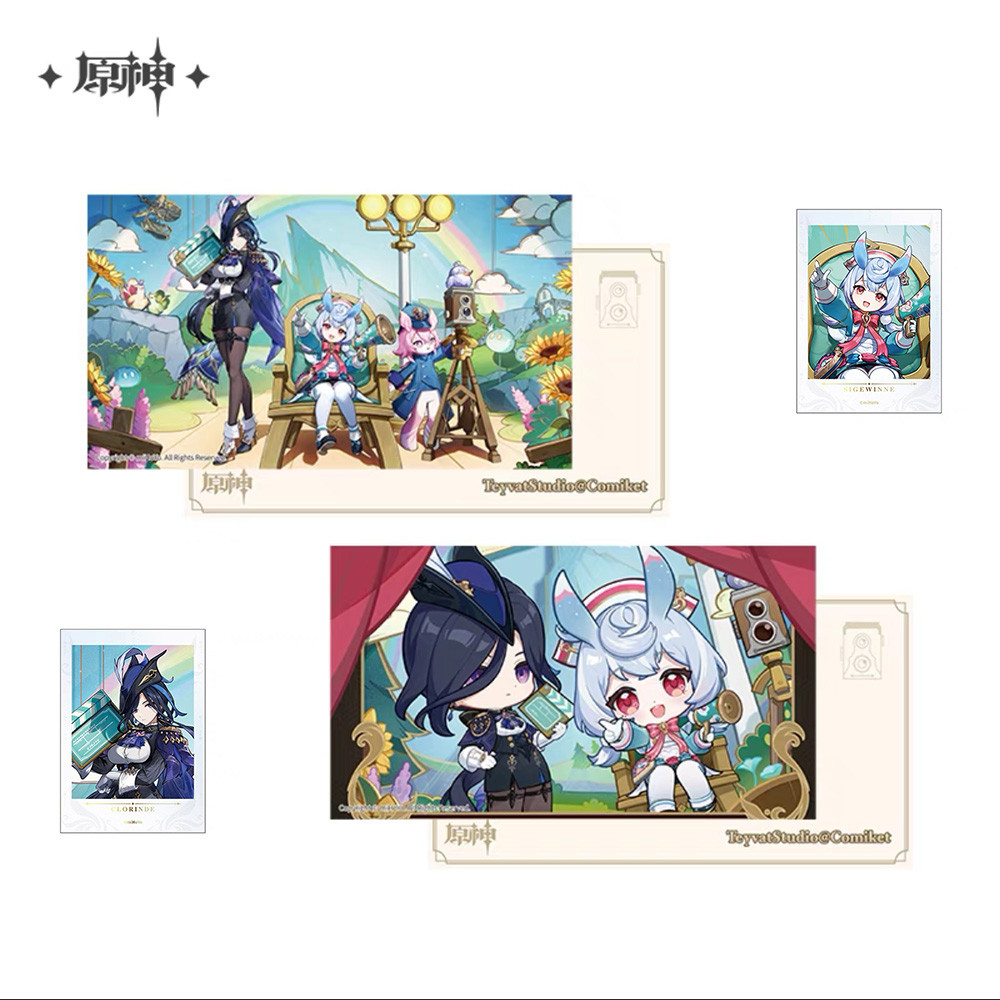 

Sunsyea Genshin Impact Official Merch miHoYo Original TWTYYQP Theme Series Postcard Set Cards Clorinde Sigewinne