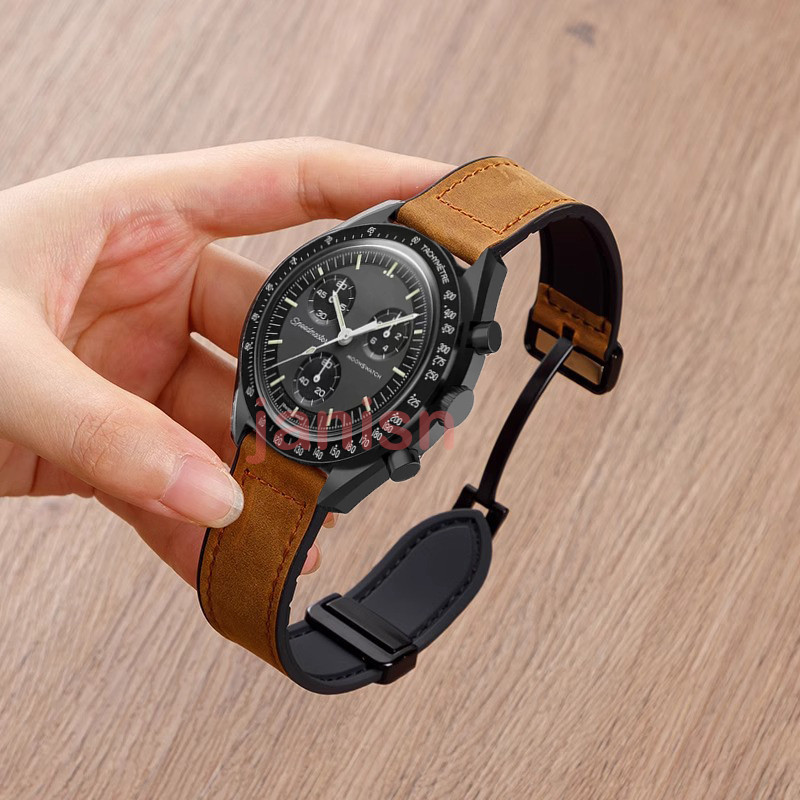 Magnetic Bracelet For Omega X Swatch Joint MoonSwatch Band Silicone Strap For TicWatch2 Realme Watch