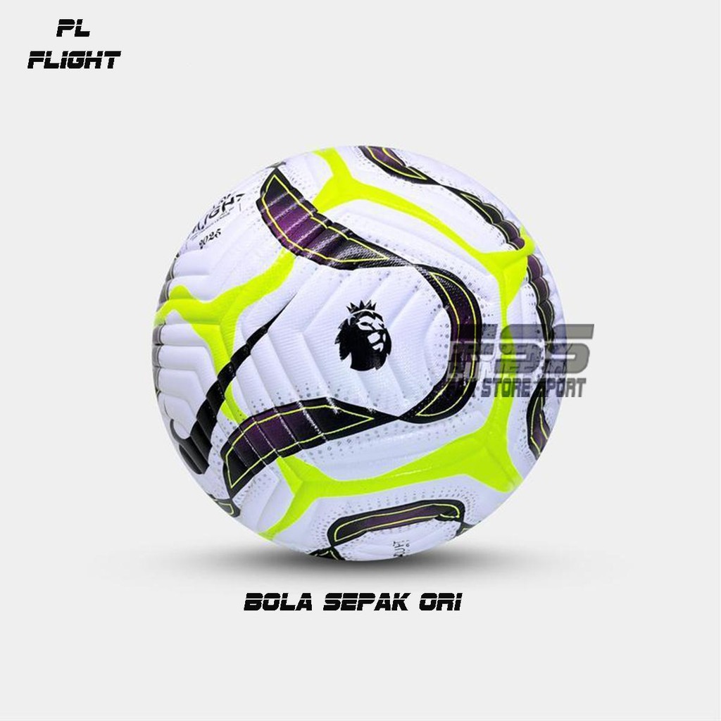 Football Bola Sepak Original EPL Putih Hitam Outdoor