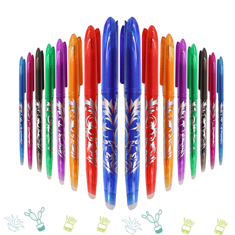 

8/4pcs Erasable Gel Pen Multi-Color0.5mm Tip Painting Writing Drawing School Black Blue Red Pink Orange Green Purple Light Blue