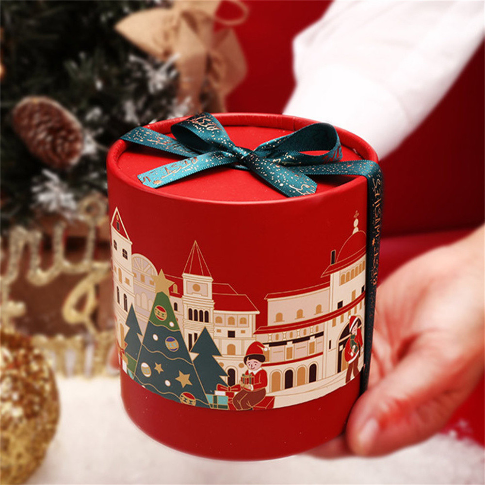 

Christmas Gift Packing Box Apples Candy Chocolate Case Christmas Eve Mousse Cake Dessert Boxs Home Decoration Festival Supplies