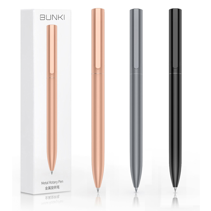 

BUNKI-Metal Sign Pen,Ballpen,Signing Pen,0.5mm Gel PREMEC,Smooth Switzerland Refill,Black Ink,Office, School,Writing Pen,BK0100