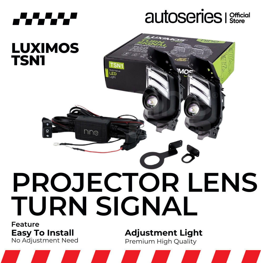Lampu Sein Projector NMAX New DRL LED Alis Bonus Saklar Pasang Mudah TSN1 - LUXIMOS AUTOSERIES JKT