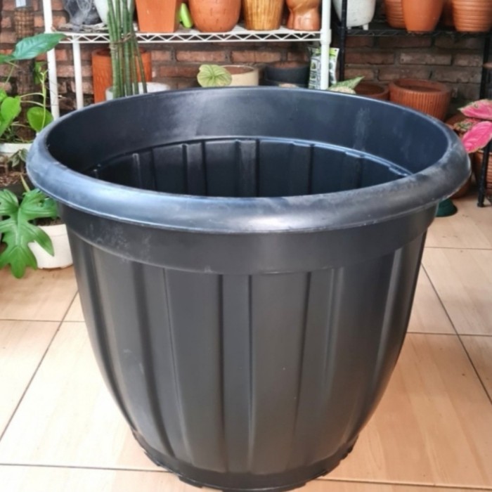 Pot hitam grace/gloria diameter 35-70cm / pot tanaman - 70cm