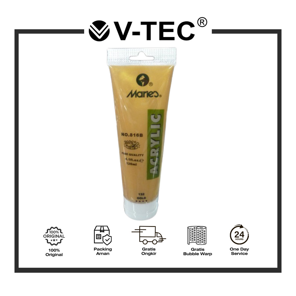 

MARIES ACRYLIC CLR 815B-75ML GOLD 132