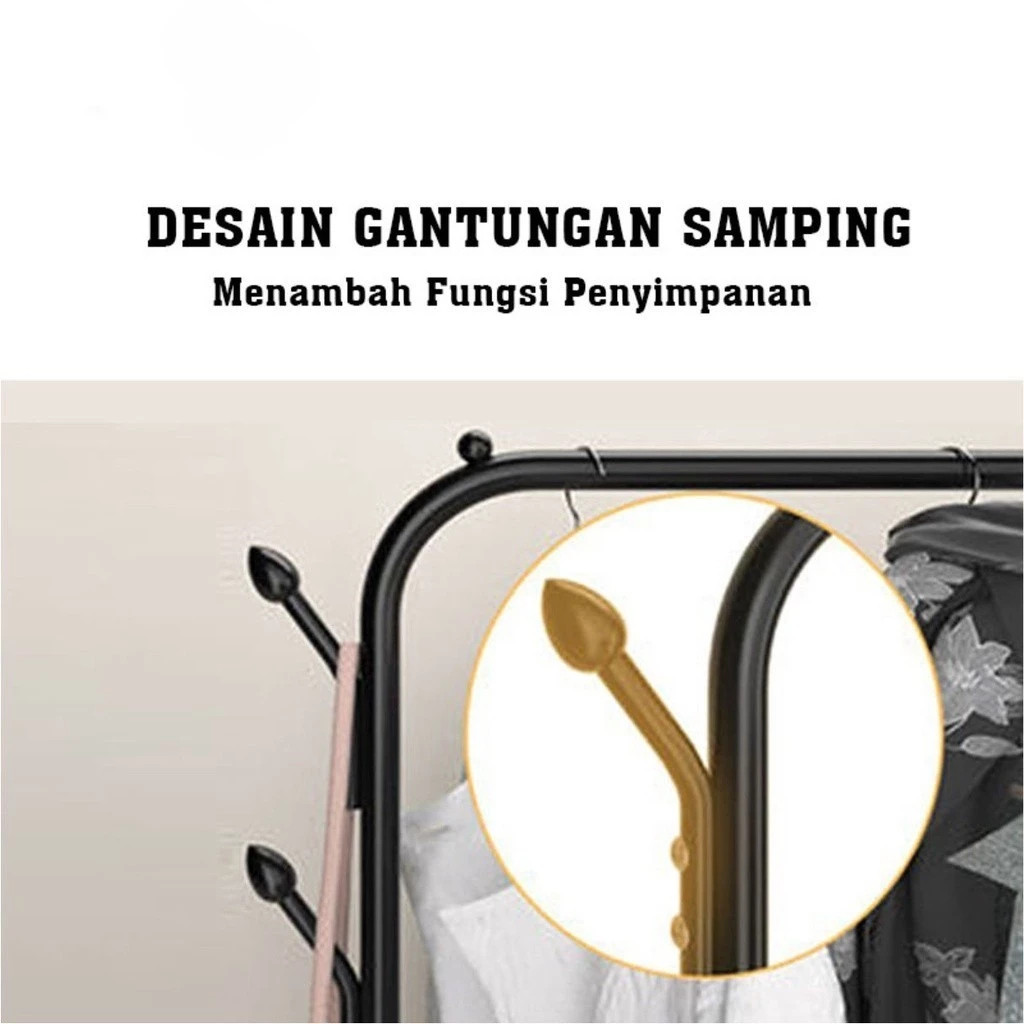 NewRak Gantungan Baju Stand Hanger & Rak Sepatu Penyimpan Jak dan topi sepatu & tas/Lemari Sepatupre