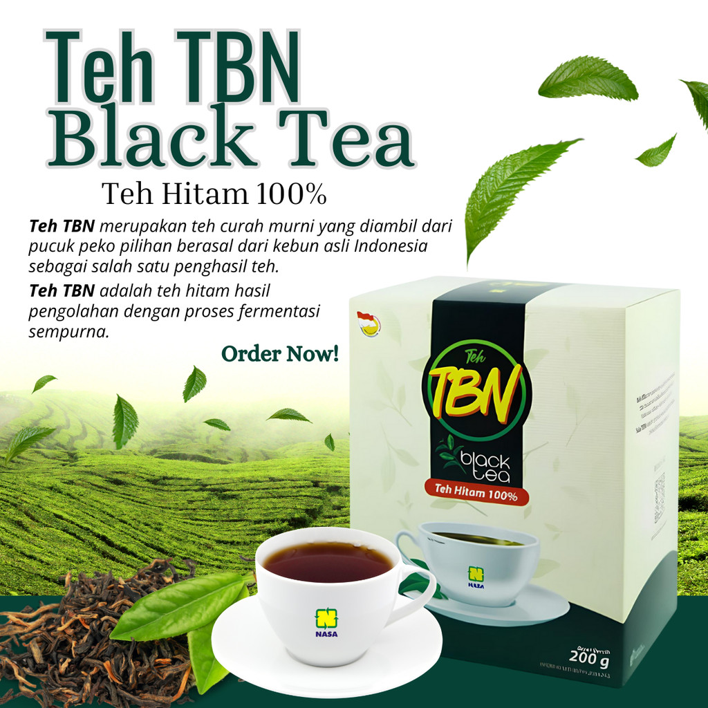 

TEH HITAM BUBUK NATURAL TBN - NASA 100% Teh Hitam Indonesia