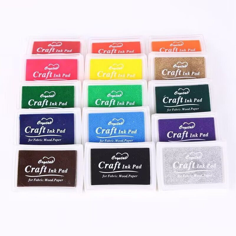 

15Pcs Finger Ink Pad Assorted Color Rubber Stamp Accessories Sponge Ink Pad For Kids Stationery Scrapbooking DIY Graffiti Toys