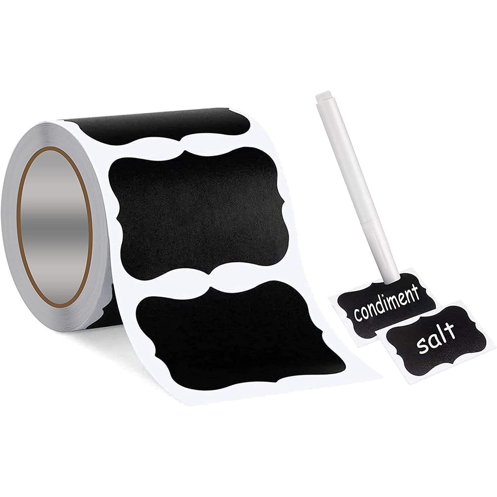 

Wavy Shape Chalkboard Labels,Erasable Reusable Blackboard Stickers with 1 Liquid Chalk Pen 120Pcs For Jars, Spice, Craft, Home