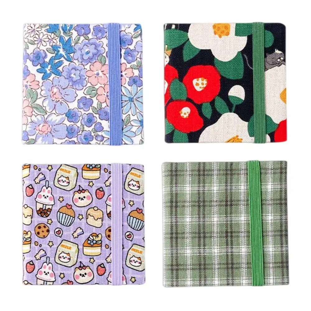 

Flower Mini Fabric Watercolor Book Paper Pad Colorful Watercolor Sketchbook Square 20 Sheets Mini Watercolor Painting Book