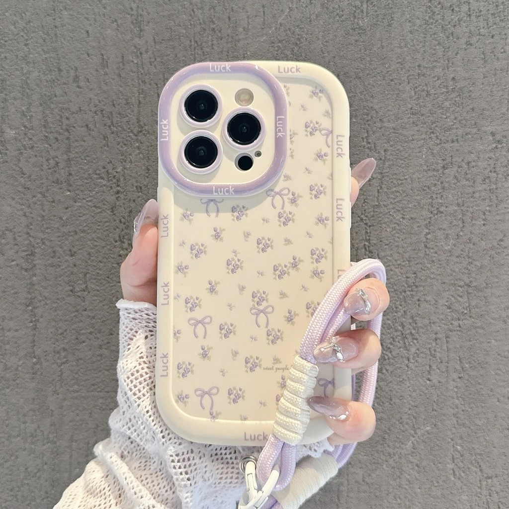 BestPromo Moecase Studio For Samsung Purple Floral Cute Style Case - Softcase / Casing Hp Samsung