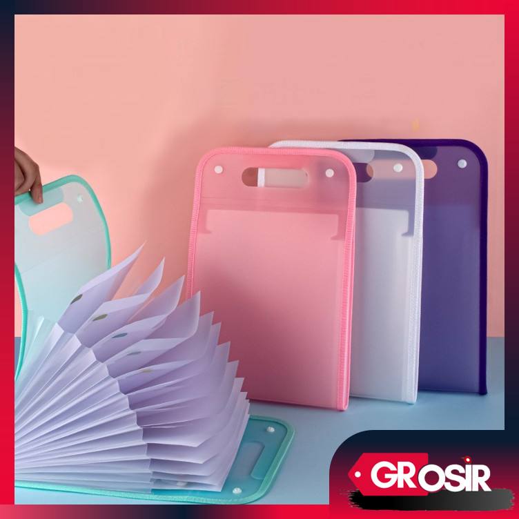 

Grosir - S6484 Tas File Handle Warna Transparan / Tas File 13 Sekat Map / Folder Map Polos Anti Air / Tas Dokumen A4 Isi 13 Sekat