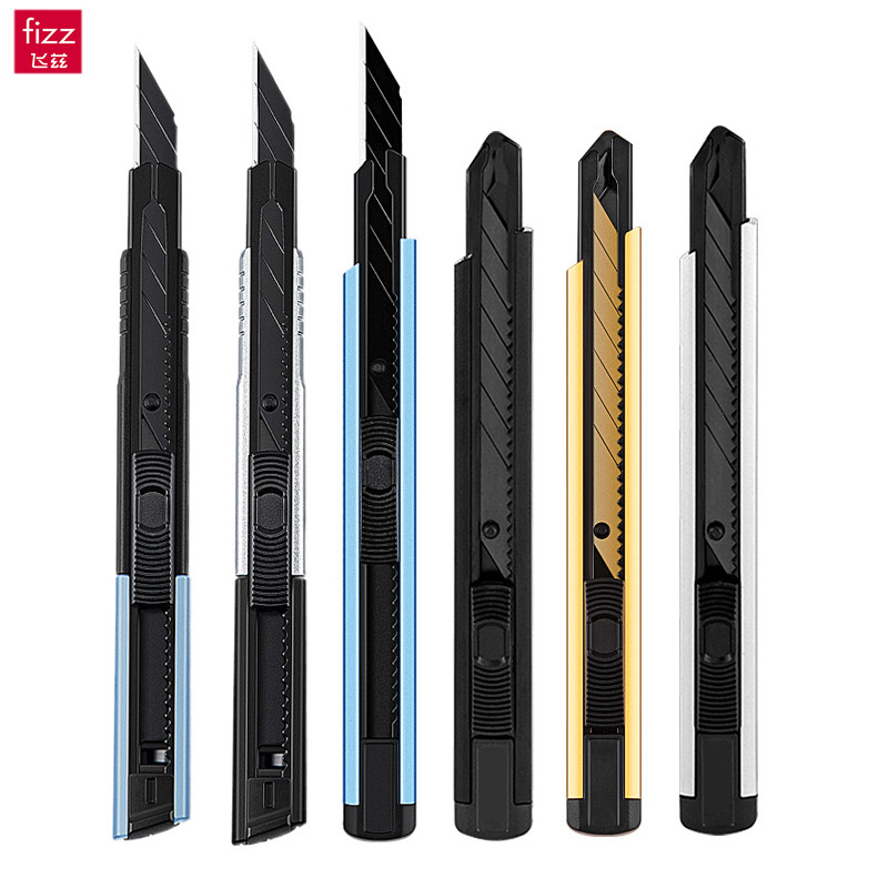 

Aluminum alloy Metal Utility Knife Box Cutters, High Carbon Steel Blades 30 Degree Sharp Self-Locking Design Cardboard Carton