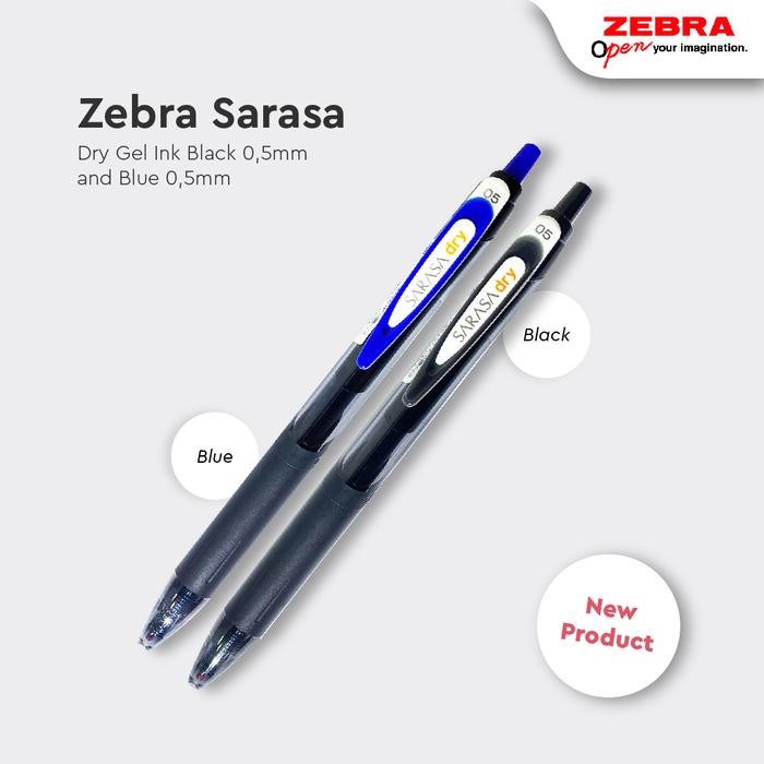 

NEW PROMO-[Terlaris] Zebra Sarasa DRYJELL PEN - Pulpen Gel 07mm & 05mm pulpen gel cepat kering alat tulis - 05mm HITAM