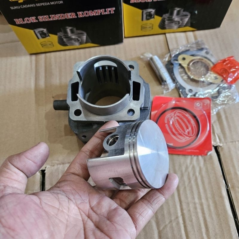 silinder blok kit boring set piston 50mm 55mm ironcase racing vespa smallframe darling stroke 43mm
