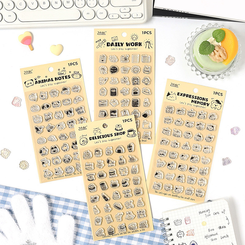 

[HARU] Let's Play Together Series Silicone Stamp Transparan DIY Stamp Transparent Silicone Stamp Acrylic Motif