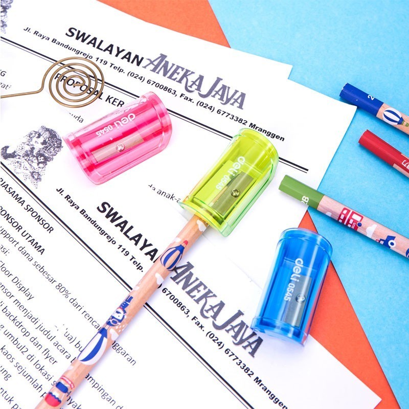 

Deli | Rautan Pensil (Pencil Sharpener) | 0545 Sharpener / Rautan Pensil Lucu Warna-Warni