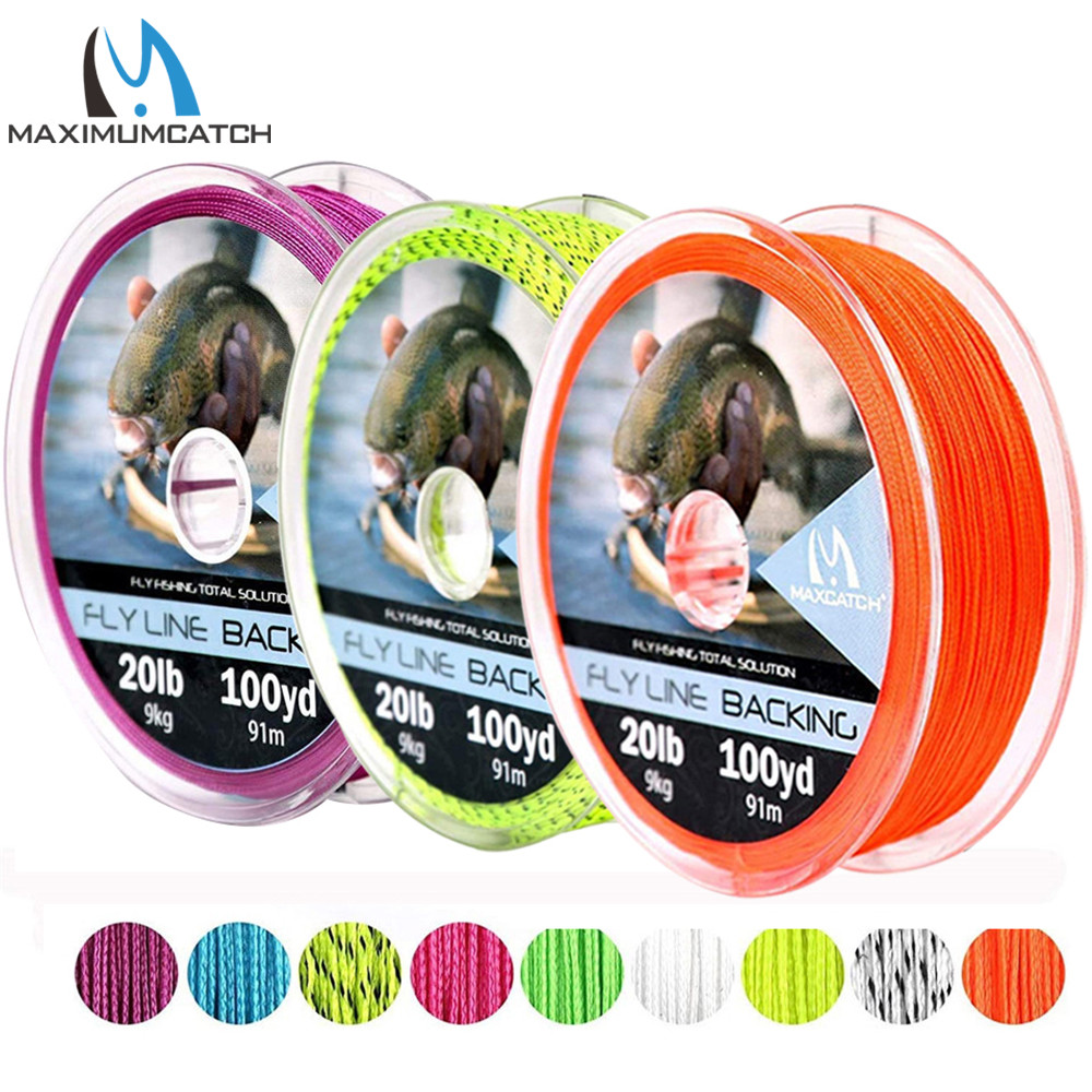 Maximumcat  Braided Backing Line Fly Fishing Line 20/30LB 50/100/300Yards Multi Color Fly Line