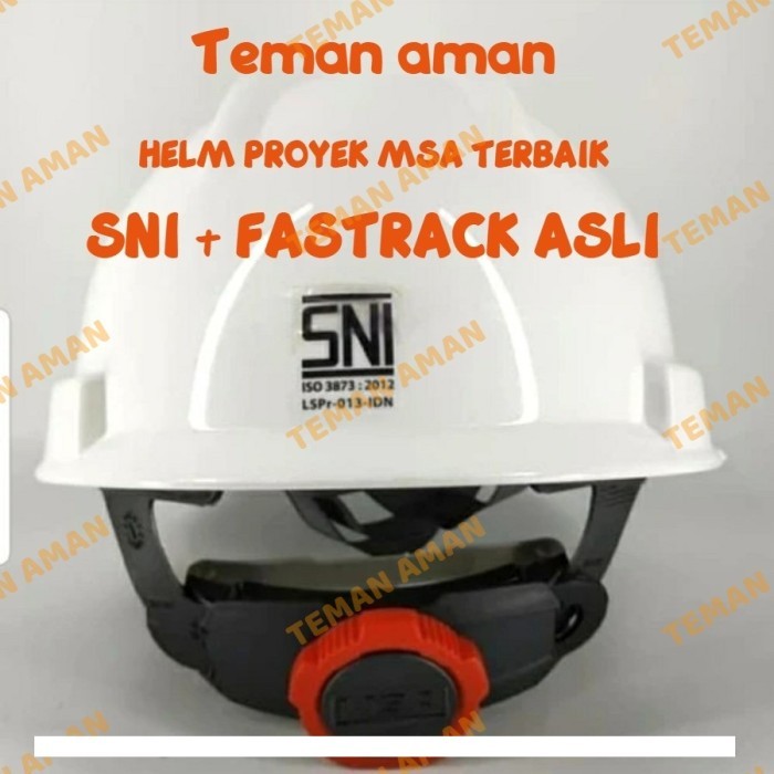 

Safety Helm Proyek SNI MSA Lokal + Sarang Putar Fastrack Murah origina - Putih