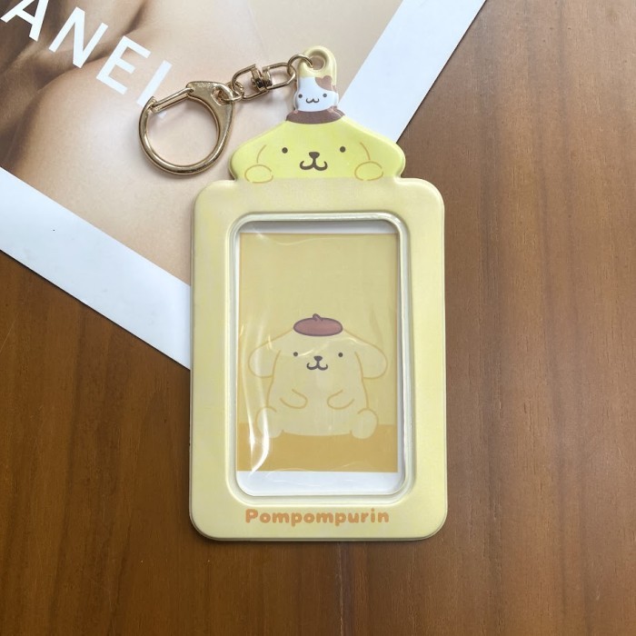 

Aksesoris Promo Moerah~ Id Card Case Polos Sanrio Kuromi Melody Hello Kitty Cinnamoroll Lucu - Pompom Kuning