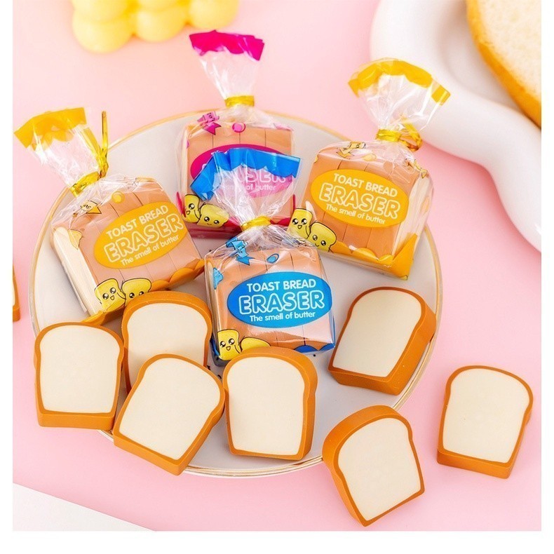 

Penghapus Pensil Karakter Roti Toast Bread Eraser 843
