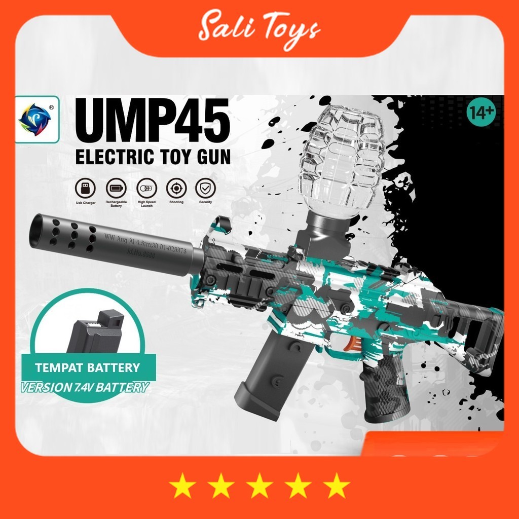 Mainan anak murah Mainan Anak BTC-3040 UMP45 ELECTRIC TOY GN Mainan Tembakan Water Seru Bubble Keren