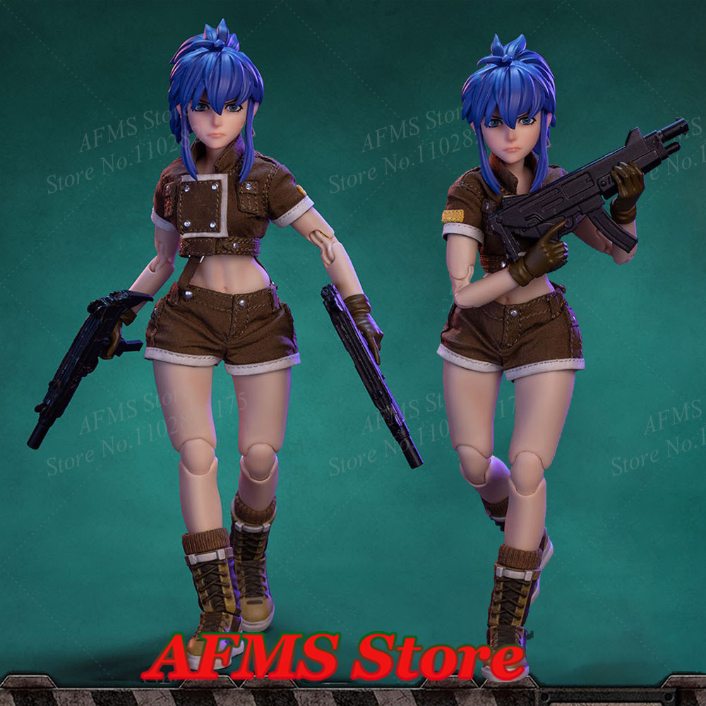 TUNSHI STUDIO 1/12 Scale Collectible Figure Metal Slug Leona Heidern Anime Fighting Girl 6Inch Women