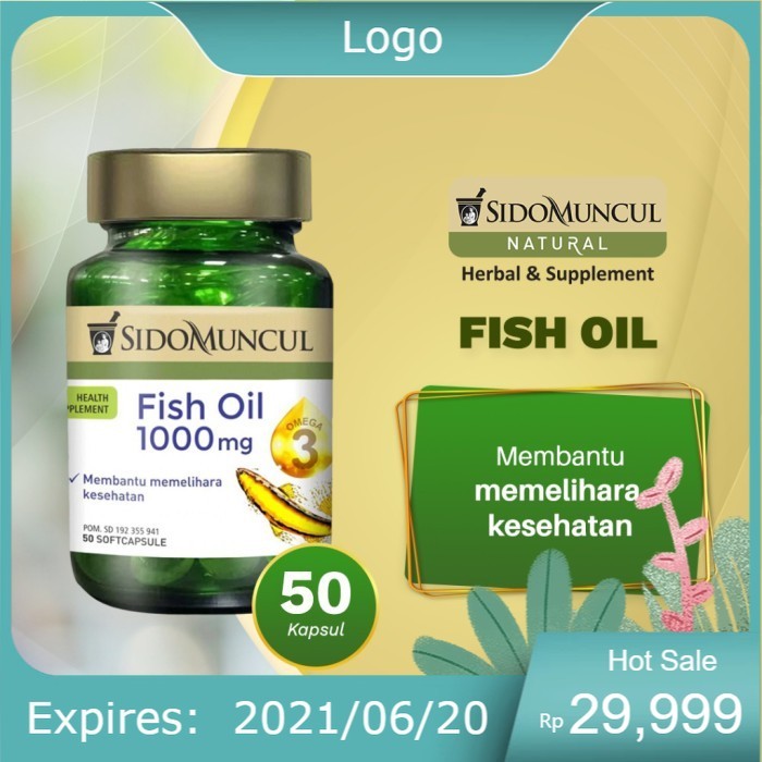 

Sido Muncul Natural Fish Oil Soft Capsule 50'k