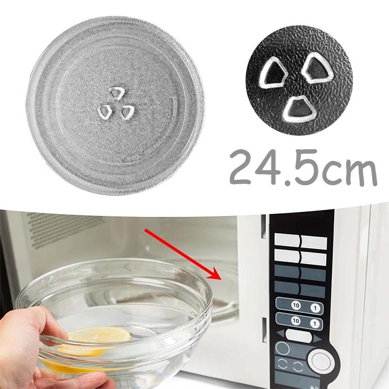 Piring Tahan Microwave Tatakan Oven Universal Tatakan Microwave Tebal Import Piring Microwave 24.5Cm