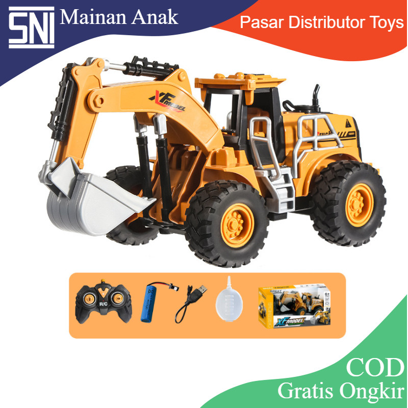 Mainan Anak RC XLF MODEL SPRAY TRUCK 789-313B Mainan Remote Control Excavator Ghz Trucks Anak