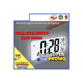 Bisa Cod Jam Weker Digital Alarm Bunyi Keras Jam Meja Digital Besar Baterai Aesthetic Untuk Meja Ker