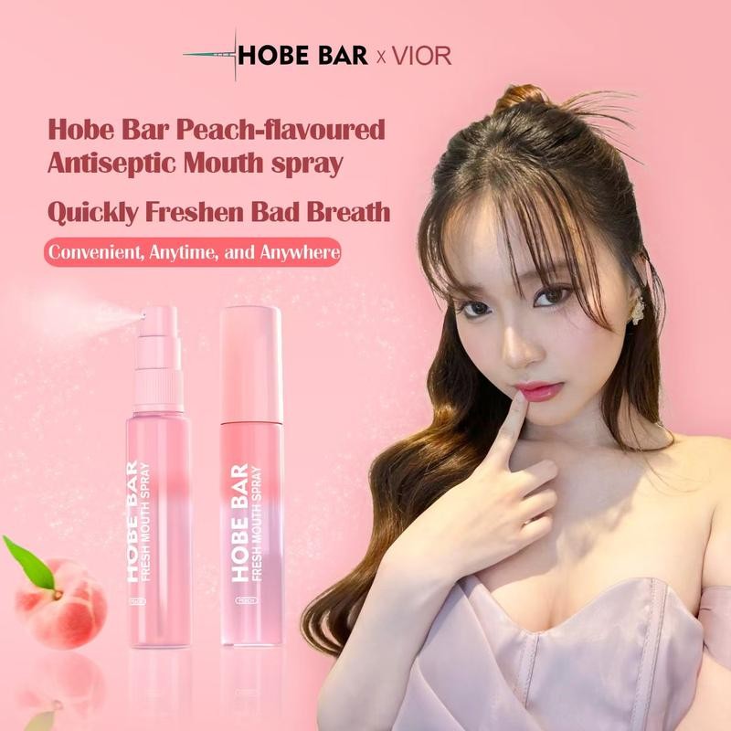 

HOBE BAR Probiotic Oral Spray - Sugar-Free, Alcohol-Free, and Preservative-Free, Peach Mint Flavor for Fresh Breath (20 ml) hobe bar pewangi mulut semprot mouth spray parfum mulut Liquid