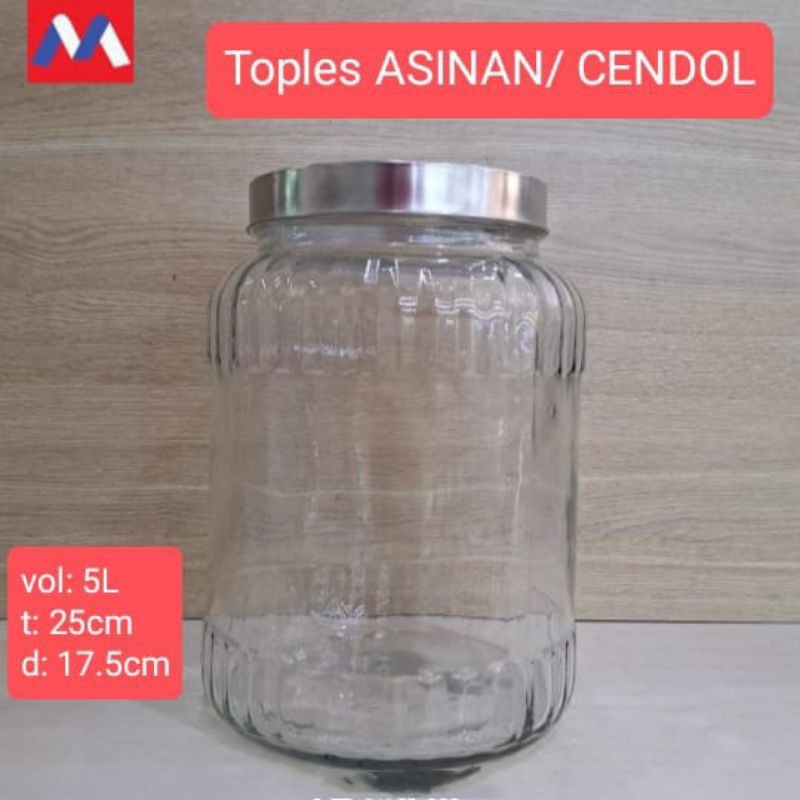 Toples ASINAN CENDOL MANISAN 5L (TUTUP SILVER)/ Toples Cendol Asinan Manisan XXL-SL