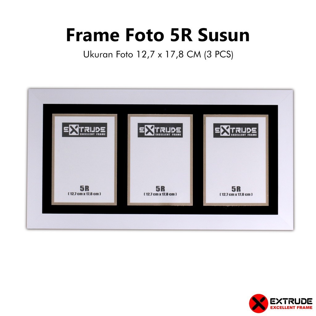 Frame Foto / Bingkai Foto / Pigura Foto Susun 5R Tepi Minimalis