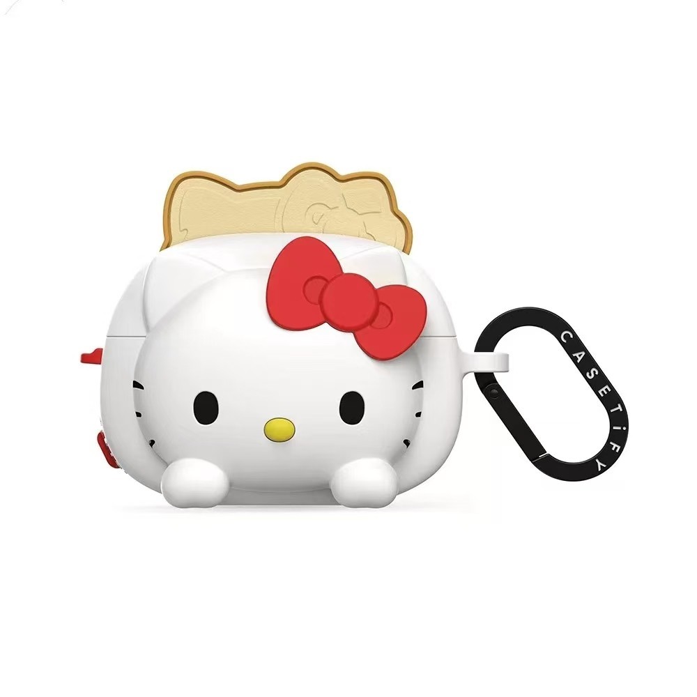 CASETiFY Cairan silikon HelloKitty Case Earphone, Soft TPU anti drop airpods Pro / airpods pro2