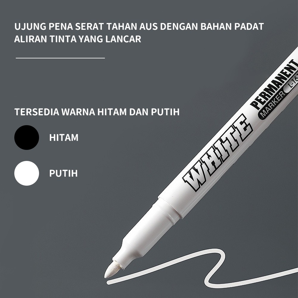 

Ay00! Conliveable Spidol Putih 12PCS Cat Permanen Cat Permanen Minyak Cepat Kering Pena Graffiti