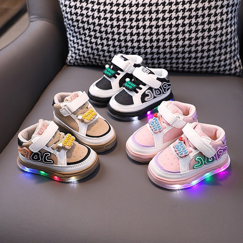 NEROS.SHOP Sneaker Anak LED Import JOA Sepatu Anak Perempuan Menyala Size 21-30