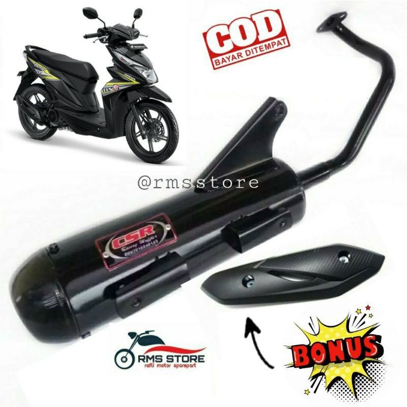 Knalpot Racing Csr beat eco ataw beat new + tutup pelindung