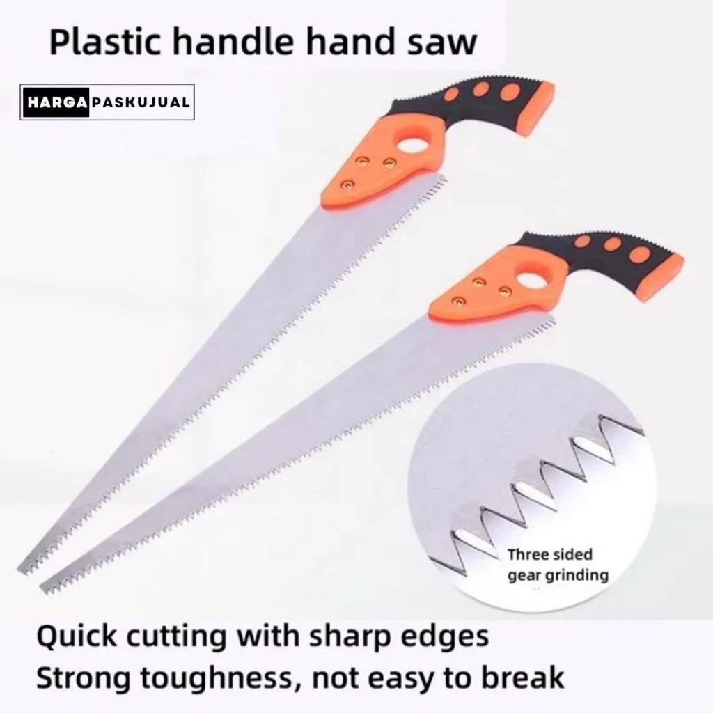 IOP Gergaji Runcing Lancip Teflon Potong Kayu Triplek Kikir Mesin 14 Inch Hand Compass Saw Teflon