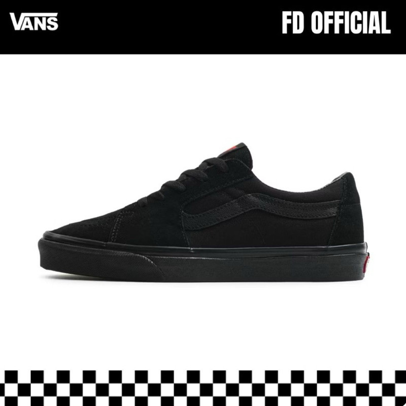Sk8-Low Black/Black Classic Original - sepatu vans sk8 low, sepatu vans pria, sneakers pria, sepatu 