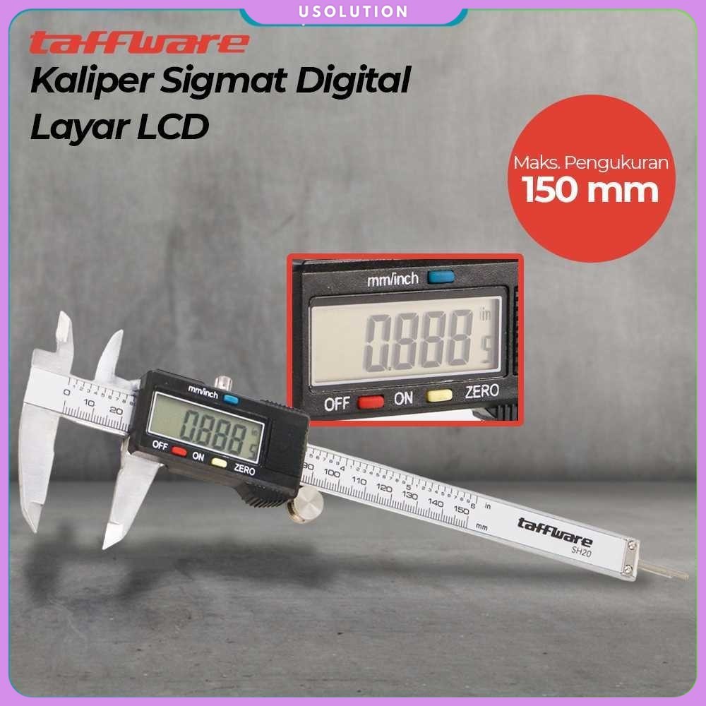 

Taffware Kaliper Sigmat Penggaris Jangka Sorong Digital Layar LCD - SH20